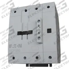 EATON IEC Magnetic Contactor: Non-Reversing, 4 Poles, 4NO Contacts, 80 A, 24V AC Coil (MPN XTCF125G00T). Key specifications — Brand: EATON; Integrated Surge Suppression: Yes.