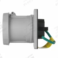 LEVITON Pin and Sleeve Receptacle: Gray, 277/480V AC, Three Phase, 100 A, 4 Pole, 5 Wire (MPN M5100R7WLEV). Key specifications — attr1367749: LEVITON.