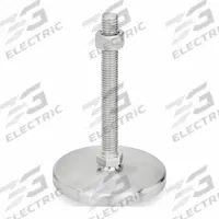 JW WINCO Male-End Leveling Mount: Swiveling Stud, 3/8"-16 Thread Size, 3.15 in, 2,473 lbf Capacity (MPN 21-80-3/8X16-100-D1-SK). Key specifications — Base Shape: Round; Load Capacity: 2,473 lbf; Thrust Pad Material: Buna-N; Mounting Holes: Mounting Holes Not Included; Includes: Nut; Hex Size: 11/16 in.