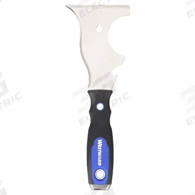 WESTWARD Painters Tool: Stainless Steel, 3 1/4 in Blade Wd, 4 1/4 in Blade Lg - Corrosion Resistant Painter's Multi-Tools