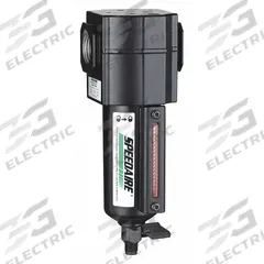 SPEEDAIRE Compressed Air Filter: Particulate, 1/4 in NPT, 5 micron, 55 cfm, 250 psi Max Op Pressure (MPN 4ZL37). Key specifications — attr110055: Intermediate Duty; attr110008: SPEEDAIRE.