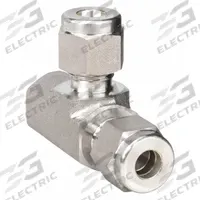HAM-LET Compression Tee Fitting: 1/4 in OD x 1/8 in Pipe x 1/8 in OD Fitting Size, Stainless Steel (MPN 771LF SS 1/4 X 1/8). Key specifications — Series: Let-Lok; Compatible Fitting Brands: Swagelok; Brand: HAM-LET; Fitting Size: 1/4 in OD x 1/8 in Pipe x 1/8 in OD.