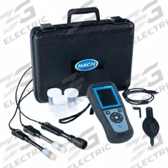 HACH Water Quality Multiparameter (MPN LEV015.53.43001). Key specifications — Test Parameters: Total Dissolved Solids; Manufacturer Part Number: LEV015.53.43001; Measurement Components Included: LDO10101 Intellical Dissolved Oxygen (DO) Sensor, 1 m Cable; Other Accessories Included: (3) Channels; Reagents and Solutions Included: 2771420 Singlet Single-Use Conductivity Standard Solution, 1413 µS/cm, KCl, 20 mL.