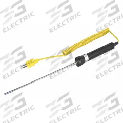REED INSTRUMENTS Thermocouple Bead Probe: -58°F to 1,652°F /-50°C to 800°C, 6.1 in Probe Lg, Type K (MPN R2940). Key specifications — Brand: REED INSTRUMENTS; Accuracy: ±0.75 % of Reading @ 560 to 1,652 °F; Handle Type: Straight.