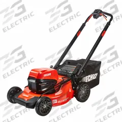 ECHO Battery-Powered Lawn Mower: Self-Propelled, 21 in Cutting Wd, Bag/Mulch/Side Discharge Location (MPN DLM-2100SPBT). Key specifications — Run Time: 70 min; Cutting Height Adjustment: Single-Point; Battery Platform: eFORCE®; Deck Material: Steel; Brand: ECHO; Speed Settings: Variable; Power Source: Battery-Powered.