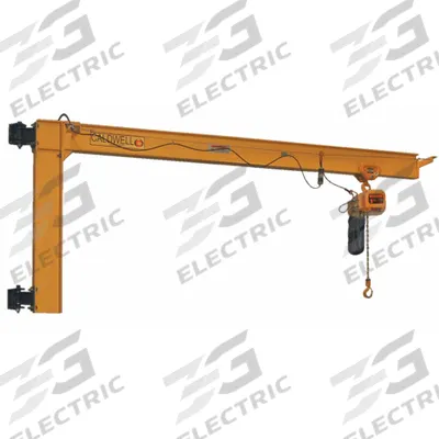 CALDWELL Jib Crane: Wall Mounted, 2,000 lb Load Capacity - Wall-Mounted Jib Cranes