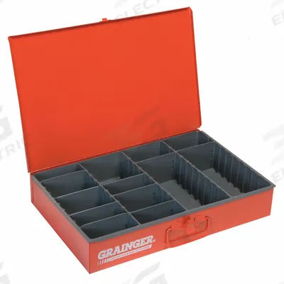 DURHAM MFG Compartment Drawer: 18 3/8 in x 12 1/2 in x 3 1/8 in, 3 1/16 in x 4 5/16 in x 11 7/16 in - Adjustable Large Compartmented Boxes