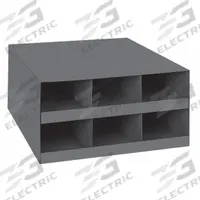 DURHAM MFG Welding Rod Rack: Standalone, 16 1/8 in x 18 in x 6 in, 6 Bays, Gray, Horizontal (MPN 921-95). Key specifications — Rack Configuration: Standalone; Usable Bay Dimensions WxD: 5-1/4 in x 18-3/8 in; Orientation: Horizontal; Color: Gray; Brand: DURHAM MFG.