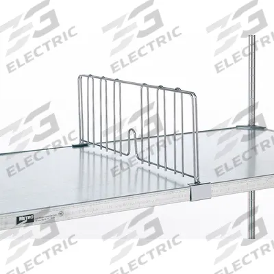METRO Shelf Divider: 24 in x 2 1/8 in x 8 in - Dividers for Wire Shelving