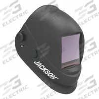 JACKSON SAFETY Welding Helmet: Auto-Darkening, 4 Arc Sensors, Black, W5 - W14, 3.23 in x 3.86 in (MPN 46250). Key specifications — Color: Black; Suspension Adjustment Type: Ratchet; Series: Translight+ 555; Graphics: None; Viewing Area: 3.23 in x 3.86 in; Brand: JACKSON SAFETY; Grind Mode: Yes; Helmet Material: Thermoplastic.