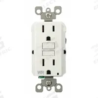 LEVITON GFI Receptacle: Decorator Duplex, 5-15, White, GFCI, 125V AC, 15 A, 2 Pole / 3 Wire (MPN GFWR1-W)