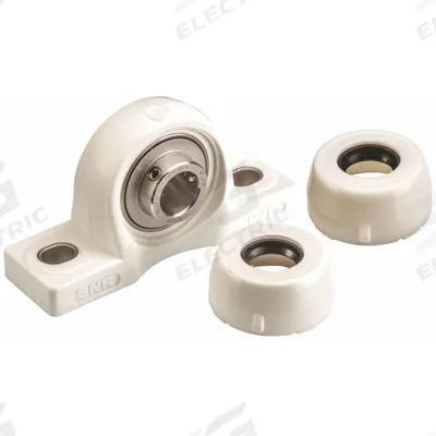NTN Pillow Block Bearing: 1 in Bore, Polymer, Set Screws, 1 27/64 in Shaft Ht - Food-Grade Pillow Block Ball Bearings
