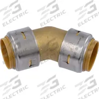 SHARKBITE Push-Fit Elbow Fitting: 1 in Pipe x 1 in Pipe Size, Push-to-Connect x Push-to-Connect (MPN UR660). Key specifications — Brand: SHARKBITE.