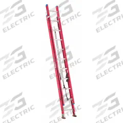 WESTWARD Extension Ladder: 20 ft Ladder Size, Fiberglass, 300 lb Load Capacity, 38 lb Wt, 2 Sections (MPN 44YY15). Key specifications — Color: Red; Brand: WESTWARD; Included Features: Mar-Resistant End Caps; Removable Fly: Fixed.