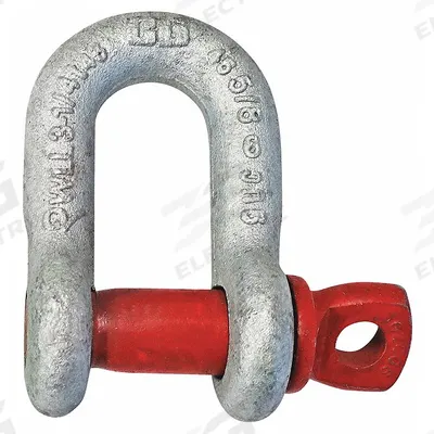 CROSBY D-Shackle: Chain Shackle, 6,500 lb Working Load Limit, 1 1/16 in Wd Between Eyes - Chain Shackles for Lifting
