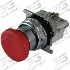 EATON Mushroom Head Push Button: Non-Illuminated, Mushroom Head Profile, Metallic, 30 mm, 2NO (MPN 10250T122-2). Key specifications — Brand: EATON; Action: Momentary; Series: 10250T; Push Button Material Type: Metallic.