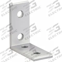 Inside Corner Bracket: Tall Inside-Corner Bracket, 25 Series, 50 mm x 23 mm x 4 mm, 4 Holes, Gray (MPN 093WD2551). Key specifications — Material: Aluminum; Brand: FATH INC.; Finish: Anodized.