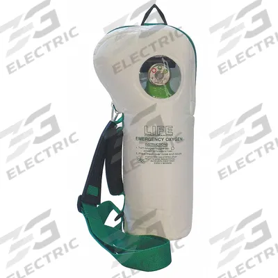 LIFE Emergency Oxygen Unit: 250 L Capacity, 40 min @ 6 lpm, 25 lpm Flow Rate - Max - Filled Medical Oxygen Cylinders