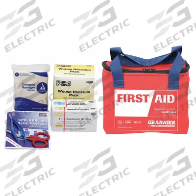 FIRST AID ONLY First Aid Kit and Housing: Industrial, 10 People Served, 77 Components - General Purpose First Aid Kits