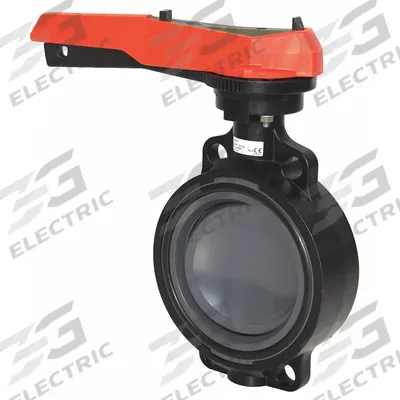 GEORG FISCHER Butterfly Valve: 6 in Pipe Size, Concentric, 145 psi Max. Pressure (CWP) - PVC General-Service Butterfly Valves