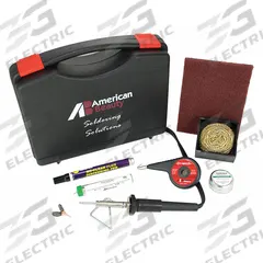 AMERICAN BEAUTY Soldering Kit: 25 W, 900°F, Chisel Tip, 0.125 in Tip Wd, Soldering Iron Kit (MPN PSK25). Key specifications — Manufacturer Part Number: PSK25; Brand: AMERICAN BEAUTY; Temperature Adjustment: Fixed; ESD Safe: No; Item: Soldering Iron Kit.
