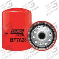 BALDWIN FILTERS Fuel Filter: Spin-On, 4 5/16 in Outside Dia, 1"-14 Thread Size, Cellulose, BF7628. Key specifications — attr1137520: BF7628; attr1137521: FF5458; attr434022: BALDWIN FILTERS; attr427730: Cellulose; attr427731: Integral Post Seal; attr1017112: Trucks.