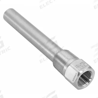 ASHCROFT Threaded Thermowell: Stainless Steel, For 15 in Stem Lg - Straight-Shank Threaded Thermowells
