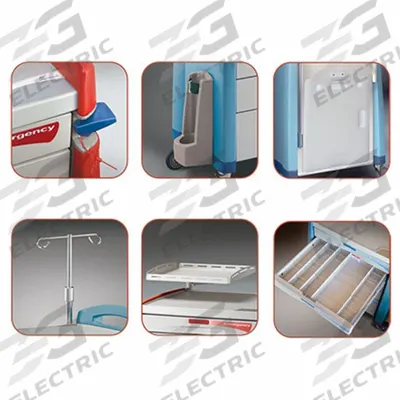 CAPSA HEALTHCARE Emergency Cart Accessories (MPN AM-EM-ACCPK2) - Side-Mount Accessories for Medical Carts