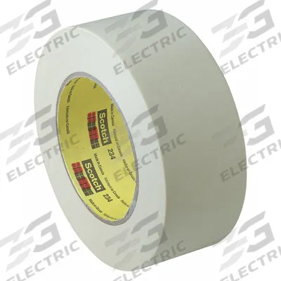3M Masking Tape: 234, Tan, 1 3/8 in Roll Wd, 60 3/16 yd Overall Roll Lg - General Purpose Masking Tape
