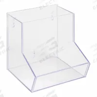 Lab Bulk Bin: 8 1/2 in Overall Wd, 8 3/8 in Overall Ht, 8 5/8 in Overall Lg, PETG, Clear, Wall (MPN BLKBN8-M). Key specifications — Material: PETG; Mounting Location: Wall; Color: Clear; Product Type: Bulk Bin; Total Holding Capacity: Misc Lab Supplies; Brand: POLTEX.