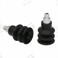 SCHMALZ Vacuum Pad Assembly: 2.5 Folds, M5, 19 mm Pad Dia, NBR, 55 A, Black, 27.6 mm Pad Ht (MPN 10.01.06.00027). Key specifications — attr1019168: 55 A; attr1019165: 10.01.06.00027; attr1019167: SCHMALZ; attr1019180: Black.