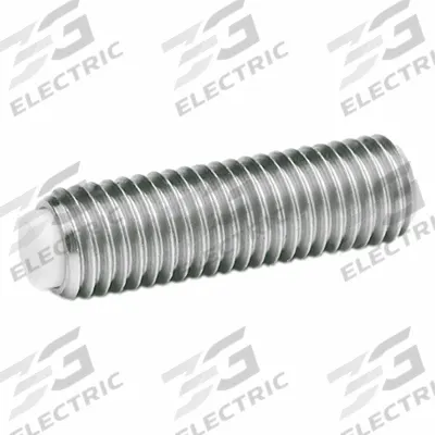 JW WINCO Set Screw with Plastic Tip: Stainless Steel, POM Tip, M8 Thread Size - Non-Marring Half Dog Point Set Screws