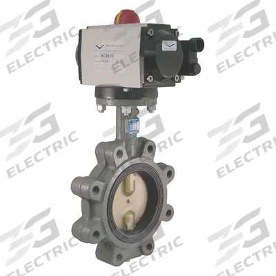MILWAUKEE VALVE Pneumatically Actuated Butterfly Valve: For Water Media, Air to Air, Cast Iron - Cast Iron General-Service Pneumatic Butterfly Valves