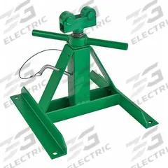 GREENLEE Telescoping Reel Stand: 0 Spindles, 15 in x 15 in x 27 in, For 56 in Max Spool Dia, Steel (MPN 687). Key specifications — Adjustment Type: Screw; Brand: GREENLEE; Color: Green; Material: Steel; Finish: Powder Coated; For Maximum Spool Diameter: 56 in.