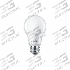 PHILIPS Compact LED Lamp: Medium Screw (E26), LED, (A) Classic, A19, 9 W Watt, 2700K, Frosted, A19 (MPN 9A19/CNG/827/FR/P/E26/ND 4/1CT). Key specifications — attr233510: A19; attr233525: 120V AC; attr233549: Frosted; attr518949: 2700K; attr239859: PHILIPS.