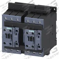 SIEMENS IEC Magnetic Contactor: Reversing, 3 Poles, 3NO Contacts, 40 A, 24V AC Coil (MPN 3RA23358XB301NB3). Key specifications — Brand: SIEMENS; Integrated Surge Suppression: No.