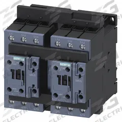 SIEMENS IEC Magnetic Contactor: Reversing, 3 Poles, 3NO Contacts, 40 A, 24V AC Coil (MPN 3RA23358XB301NB3). Key specifications — Brand: SIEMENS; Integrated Surge Suppression: No.