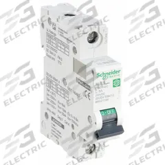 SCHNEIDER IEC Supplementary Protector: 6 A Amps, 250V DC, 5kA at 250V DC, Screw Clamp, C60H-DC, C (MPN M9U21106). Key specifications — Brand: SCHNEIDER; Terminal Connection: Screw Clamp; DC Voltage Rating: 250V DC; Max. AIR Rating: 5kA at 250V DC; Series: C60H-DC; AC Voltage Rating: Not Rated; Curve Type: C.