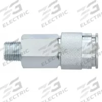 SPEEDAIRE Quick Connect Hose Coupling: 3/8 in Body Size, 3/8 in Hose Fitting Size, Push-to-Connect (MPN 30E535). Key specifications — Brand: SPEEDAIRE; Thread Size: 3/8"-18; Coupling Locking Type: Push-to-Connect; Hose Fitting Gender: Male.
