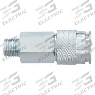 SPEEDAIRE Quick Connect Hose Coupling: 3/8 in Body Size, 3/8 in Hose Fitting Size - Industrial Interchange Brass/Steel Quick-Connect Air Coupling Bodies