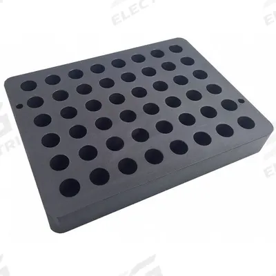 GLAS-COL Vial Block: 1 in Overall Ht, 7 1/8 in Overall Lg, 5 3/8 in Overall Wd - Dry Evaporator & Concentrator Blocks