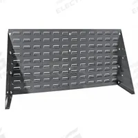 QUANTUM STORAGE SYSTEMS Louvered Bench Rack: 20 in x 36 in x 8 in, 1 Sides, 0 Bins, Gray (MPN QBR-3619). Key specifications — attr38851: Gray; attr38864: Powder Coated; attr38845: QUANTUM STORAGE SYSTEMS.