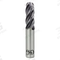 OSG Ball End Mill: Carbide, TiAlN Coated, 4 Flute, 1/2" Mill Dia, 1-1/4" LOC, 3" OAL (MPN VG441-5010-BN)
