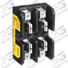 BUSSMANN Fuse Block: Open Block Design, 2 Pole, 300 V AC, Box Lug, Non-Indicating (MPN T30100-2CR). Key specifications — Brand: BUSSMANN.
