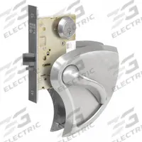SARGENT Door Lockset: Office Lever Locksets, Stainless Steel, ADA Compliant, Ligature-Resistant (MPN SG-8205BHW-32D RHR W INSIDE TURN PIECE). Key specifications — attr1024149: Ligature-Resistant; attr1011488: SARGENT; attr1024446: F04; attr1011524: No Message; attr1011506: 8200 BHW; attr1011485: Yes; attr1059461: Satin Stainless Steel.