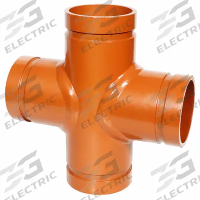 GRUVLOK Metal Pipe Cross: Cross, 3 in x 3 in x 3 in x 3 in, Carbon Steel, EPDM Seal - Grooved Pipe Fittings