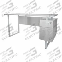 MIRELLA Office Desk: Silver, 62 1/4 in Overall Wd, 24 1/8 in Overall Dp, White Ash (MPN 5513WAH). Key specifications — Color: Silver; Desktop Color: White Ash; Material: Steel.