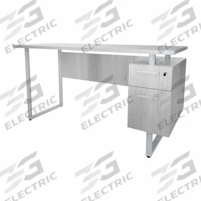 MIRELLA Office Desk: Silver, 62 1/4 in Overall Wd, 24 1/8 in Overall Dp - Mirella Series - Desks