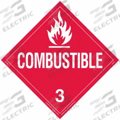 LABELMASTER Combustible Liquid Placard: Combustible, 10 3/4 in x 10 3/4 in, Vinyl, 25 Labels, 25 PK (MPN Z-RVW9). Key specifications — Brand: LABELMASTER; Message: Combustible.
