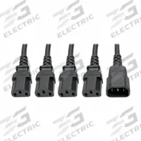 EATON TRIPP LITE Power Cord: 1 1/2 ft Cord Lg, Non-NEMA, 10 A Max Current, SJTW (MPN P004-18N-4XC13). Key specifications — Connection Type: Non-NEMA; Brand: EATON TRIPP LITE; Trade Designation: SJTW; Product Type: Power Cord Splitter.